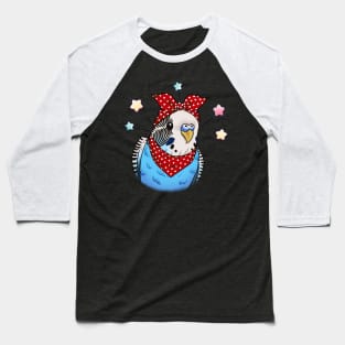 Feathers and Love: Budgie Mom's Parrot Passion Baseball T-Shirt